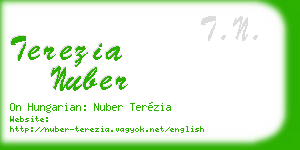 terezia nuber business card